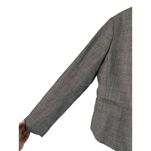 Talbots Blazer Black Plaid Business Office Work Career Preppy Corporate Size 8 - Picture 9 of 14